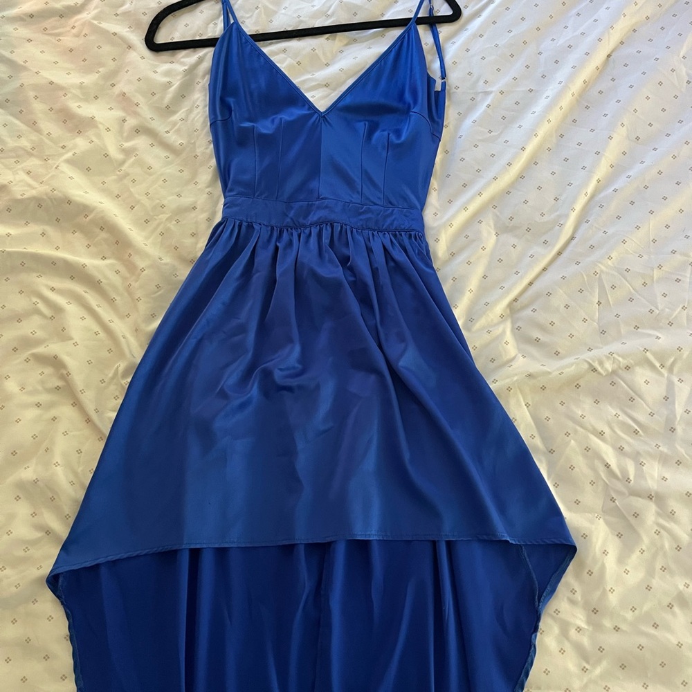 Vintage Royal Blue High Low Dress